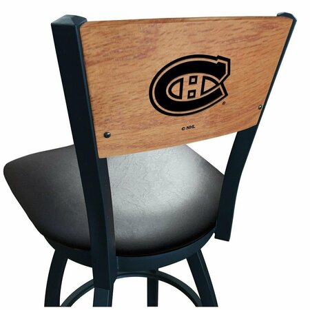 36 Blk Wrinkle Montreal Canadiens Swivel Bar Stool,Engraved Back